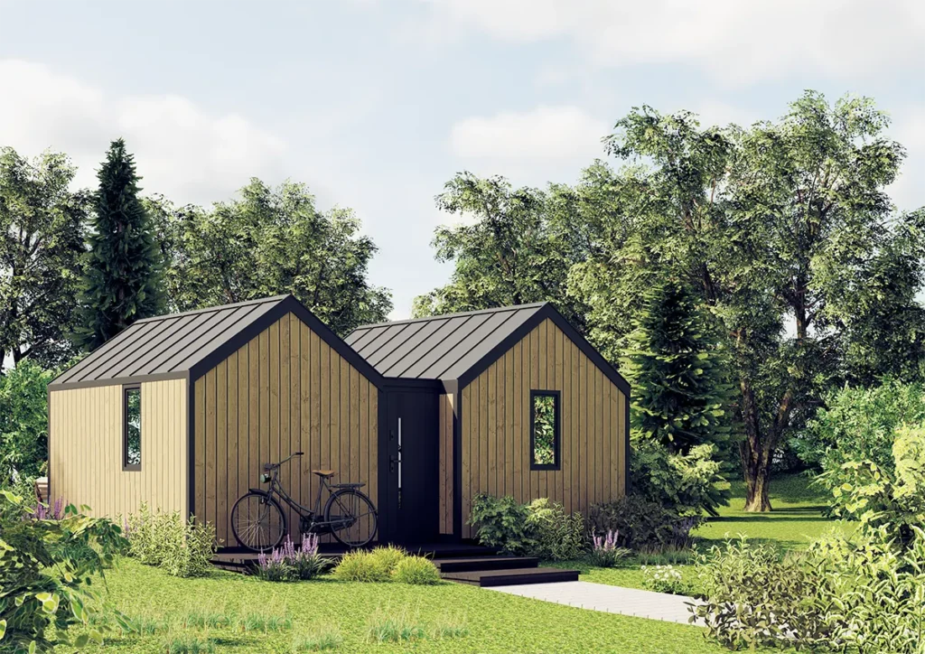 Przykład domku modułowego for.rest house – kompaktowy dom modułowy pod wynajem